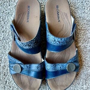 Romika Blue and Brown Women's Sandals